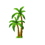 Resort pool with city skyline